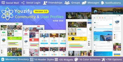 Youzify v3.3.3 (+Addons) – Buddypress Community & WordPress User Profile Plugin