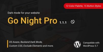 Go Night Dark Mode / Night Mode v1.1.2 – WordPress Plugin