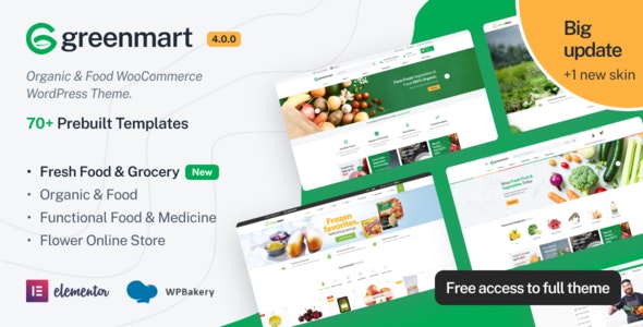 GreenMart v4.0.9 – Organic & Food WooCommerce WordPress Theme