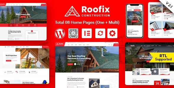 Roofix v2.1.5 – Roofing Services WordPress Theme