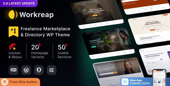 Workreap v3.0.6 – Freelance Marketplace and Directory WordPress Theme