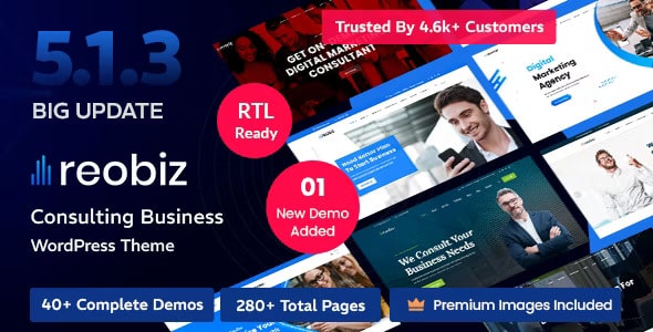 Reobiz v5.1.4 – Consulting Business WordPress Theme