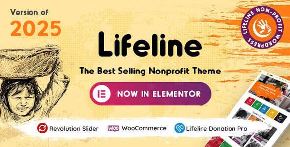 Lifeline v9.8.2 – NGO, Fund Raising and Charity WordPress Theme