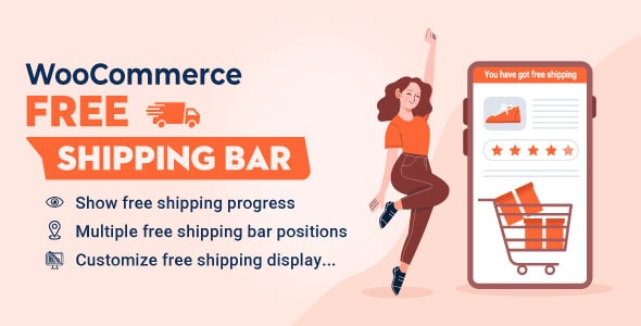 WooCommerce Free Shipping Bar v1.2.5 – Increase Average Order Value