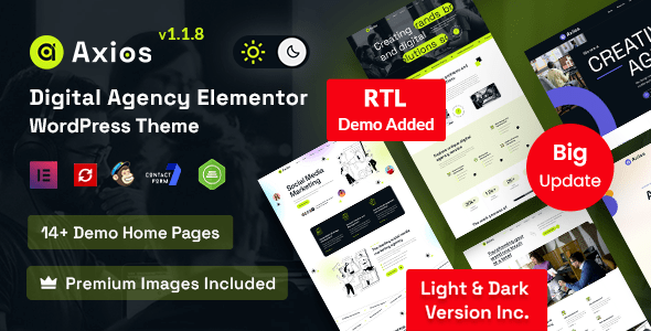 Axios v1.1.8 – Digital Agency WordPress Theme