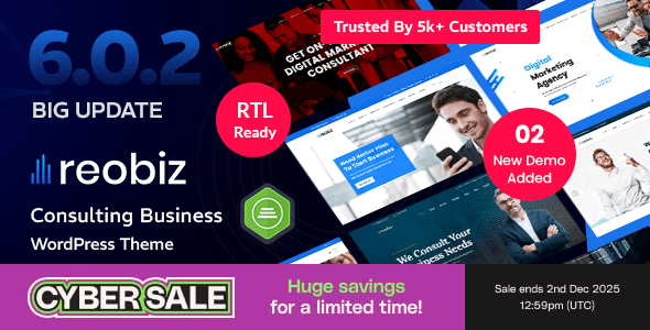Reobiz v6.0.2 – Consulting Business WordPress Theme