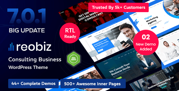 Reobiz v7.0.1 – Consulting Business WordPress Theme