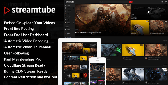 StreamTube v4.17 – Video Streaming WordPress Theme