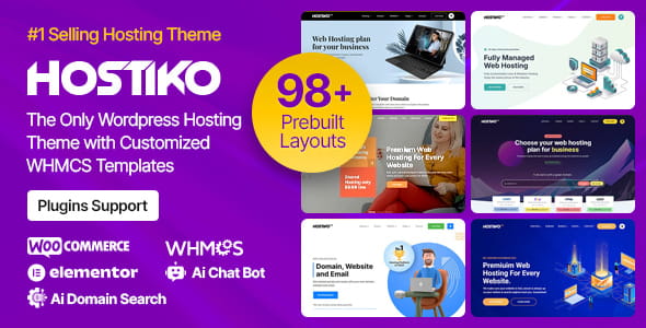 Hostiko 2.0 v94.4.7 – WordPress WHMCS Hosting Theme