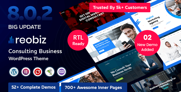 Reobiz v8.0.2 – Consulting Business WordPress Theme