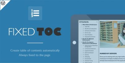 Fixed TOC v3.1.26 – table of contents for WordPress plugin