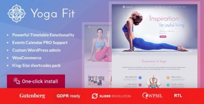 Yoga Fit v1.3.6 – Sports & Fitness WordPress Theme