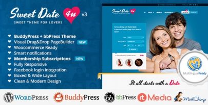 Sweet Date v3.7.3 – More than a WordPress Dating Theme