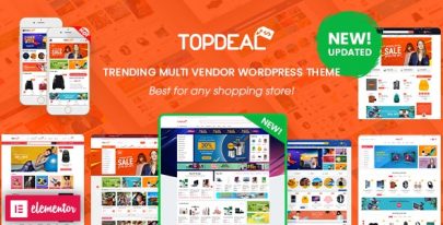 TopDeal v2.3.3 – Multi Vendor Marketplace Elementor WooCommerce WordPress Theme (Mobile Layouts Ready)