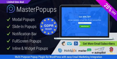 Master Popups v3.8.6 – WordPress Popup Plugin For Lead Generation