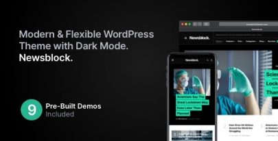 Newsblock v1.2.2 – News & Magazine WordPress Theme with Dark Mode