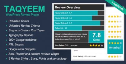 Taqyeem v2.6.4 – WordPress Review Plugin