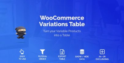 WooCommerce Variations Table v1.3.9