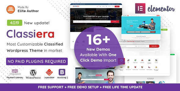 Classiera v4.0.28 – Classified Ads WordPress Theme