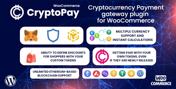 CryptoPay WooCommerce v2.3.6 – Cryptocurrency payment gateway plugin
