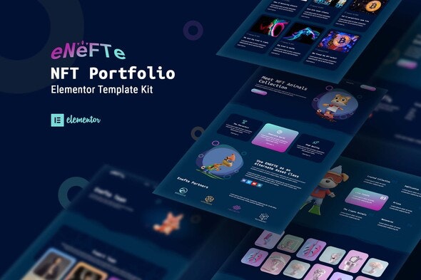 Enefte – NFT Portfolio Elementor Template Kit