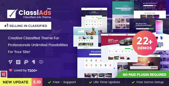 Classiads v6.1.5 – Classified Ads WordPress Theme