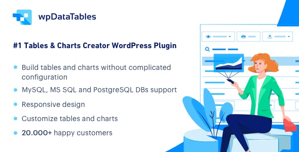 wpDataTables v5.0 – Tables and Charts Manager for WordPress
