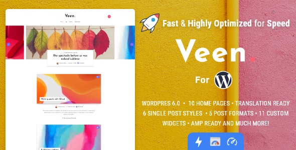 Veen v2.6.0 – Minimal & Lightweight Blog for WordPress