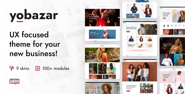 Yobazar v1.3.5 – Elementor Fashion WooCommerce Theme