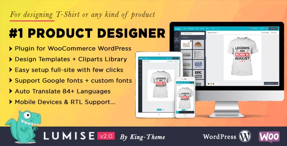 Lumise v2.0.3 (+Addons) – Product Designer for WooCommerce WordPress