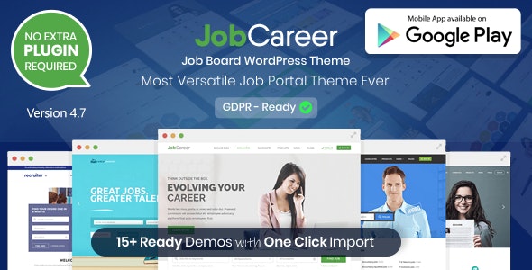 JobCareer v4.7 | Job Board Responsive WordPress Theme