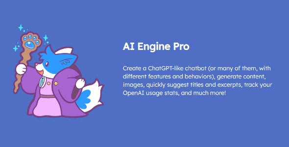 AI Engine Pro 1.9.83 – ChatGPT Chatbot, GPT Content Generator, Custom Playground & Features