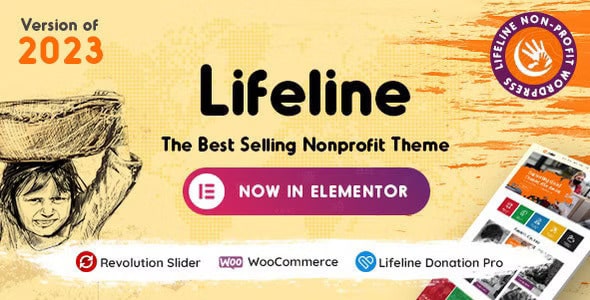 Lifeline v9.0.1 – 2023 NGO, Fund Raising and Charity WordPress Theme