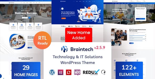 Braintech v2.6.0 – Technology & IT Solutions WordPress Theme