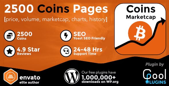 Coins MarketCap v5.5.1 – WordPress Cryptocurrency Plugin