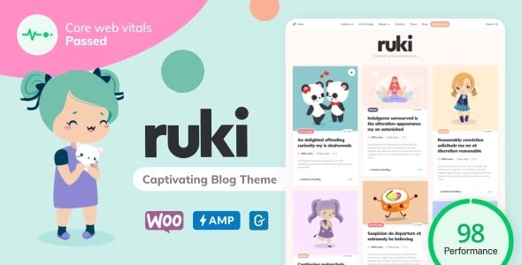 Ruki v1.3.9 – A Captivating Personal Blog Theme