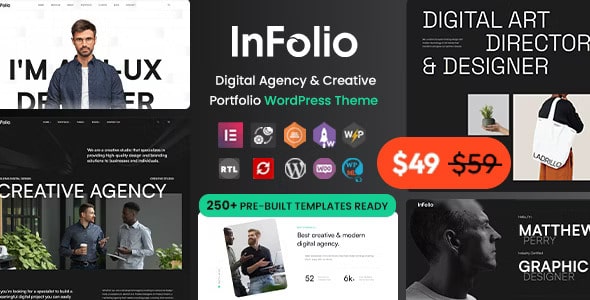 Infolio v1.0.2 – Digital Agency & Creative Portfolio WordPress Elementor Theme
