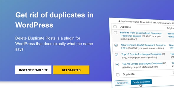 Delete Duplicate Posts Pro v4.9.7 – Get rid of duplicates in WordPress