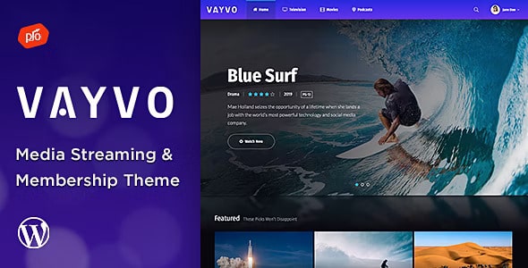 Vayvo v6.1 – Media Streaming & Membership WordPress Theme