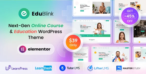 EduBlink v1.0.16 – Education & Online Course WordPress Theme