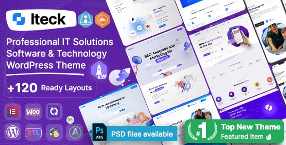 Iteck v1.1.4 – Software & Technology Elementor WordPress Theme