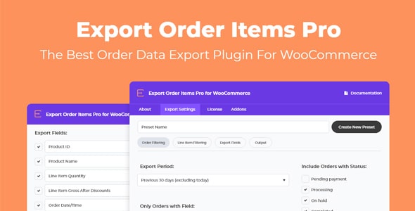 Export Order Items Pro for WooCommerce v2.1.34 – The Best Order Data Export Plugin for WooCommerce