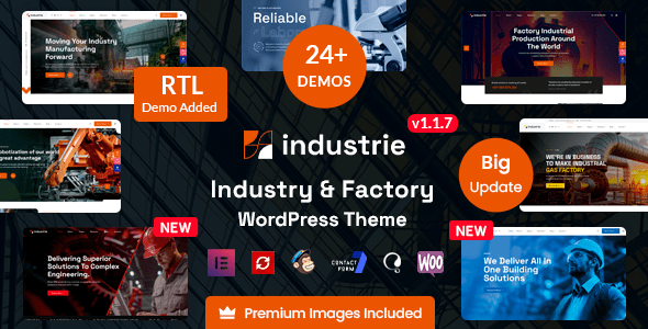 Industrie v1.1.7 – Factory & Industry WordPress Theme