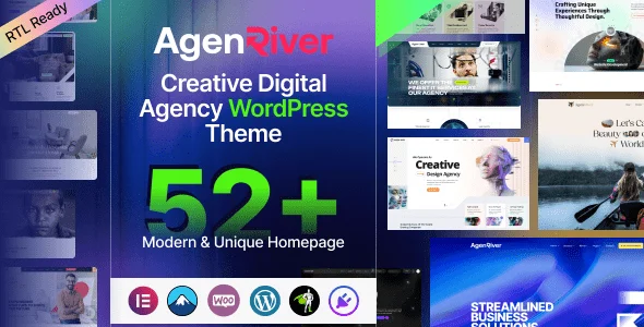 AgenRiver v1.0 – Creative Digital Agency WordPress Theme