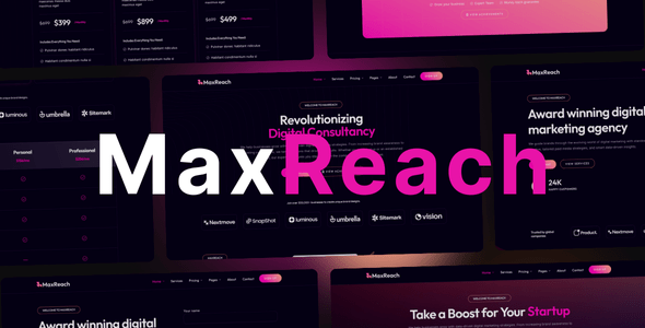 MaxReach v1.0 – SEO & Digital Agency WordPress Theme