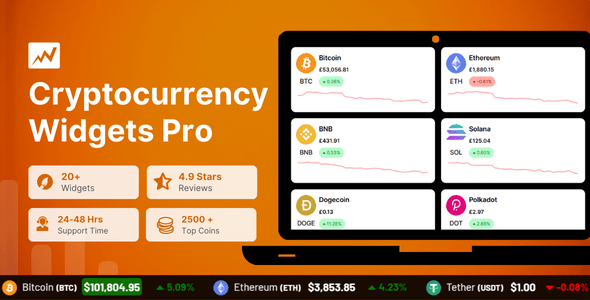 Cryptocurrency Widgets Pro v4.1.4 – WordPress Crypto Plugin