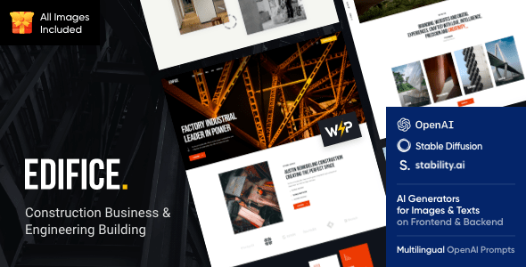 Edifice v1.8 – Construction & Building Architecture WordPress Theme