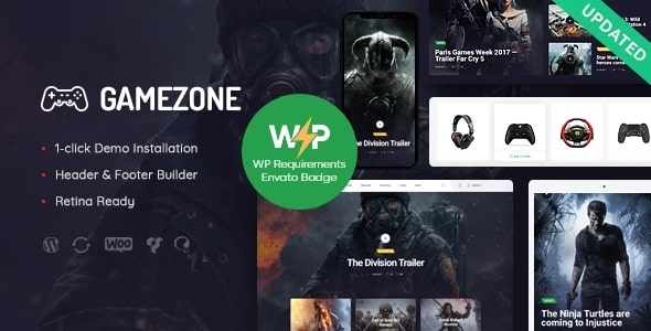 Gamezone v1.1.11 | Video Gaming Blog & Esports Store WordPress Theme