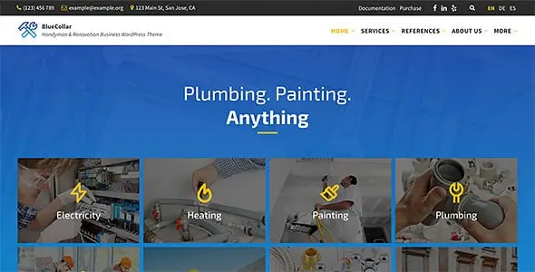 BlueCollar v2.7.15 – Handyman & Renovation Business WordPress Theme