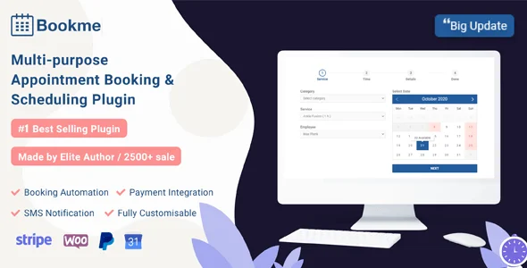 Bookme v4.9 – WordPress Appointment Booking Scheduling Plugin